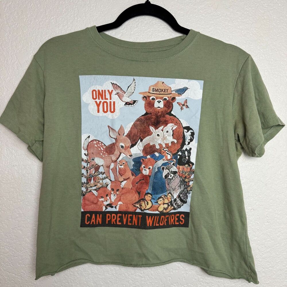 Smokey Bear "Only You Can Prevent Wildfires" Crop Top